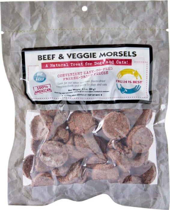 Fresh is Best Freeze Dried Treats, Beef Veggie Morsels 3.5 oz