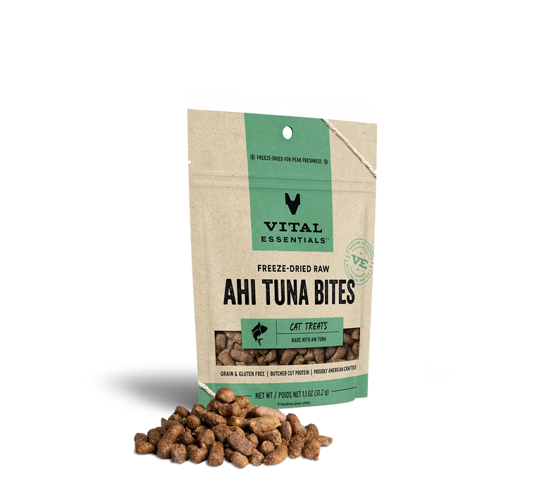 Vital Essentials Freeze Dried Cat Treats Ahi Tuna 1.1oz