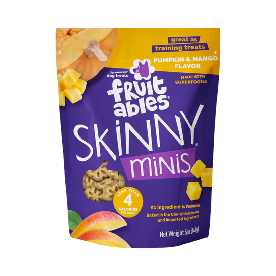 Fruitables Skinny Minis Chewy Dog Treats Pumpkin Mango