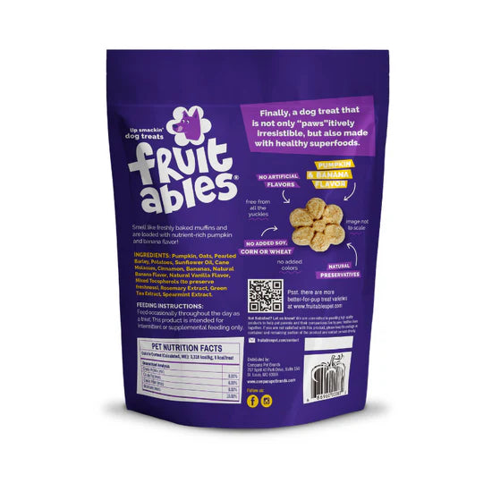 Fruitables Crunchy Dog Treat Pumpkin Banana
