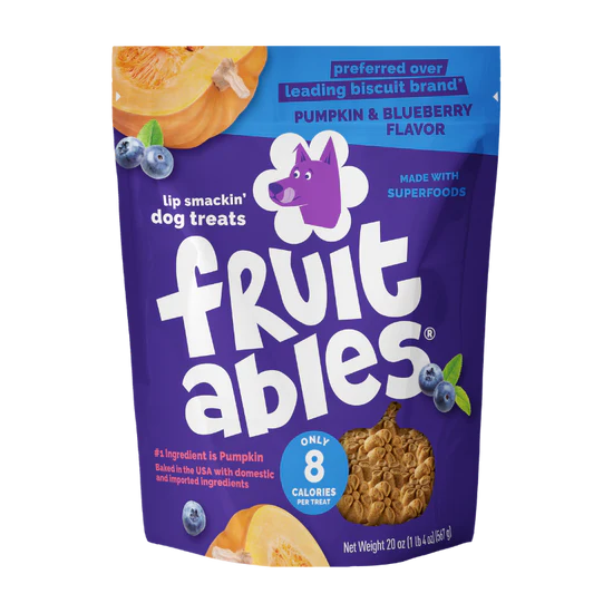 Fruitables Crunchy Dog Treat Pumpkin Blueberry