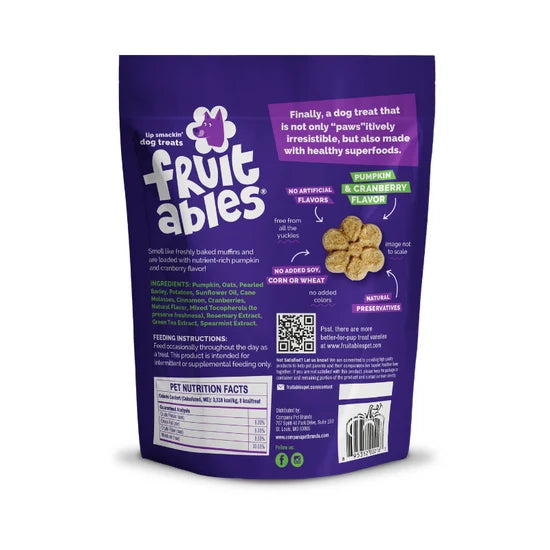 Fruitables Crunchy Dog Treat Pumpkin Cranberry