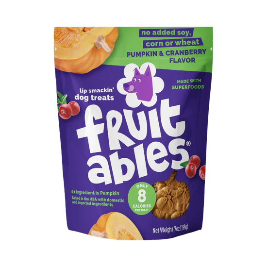 Fruitables Crunchy Dog Treat Pumpkin Cranberry
