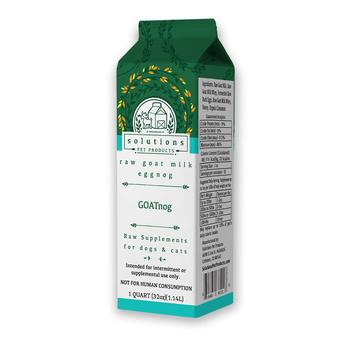 Solutions Pet Products Frozen Raw Goat Milk GOATnog