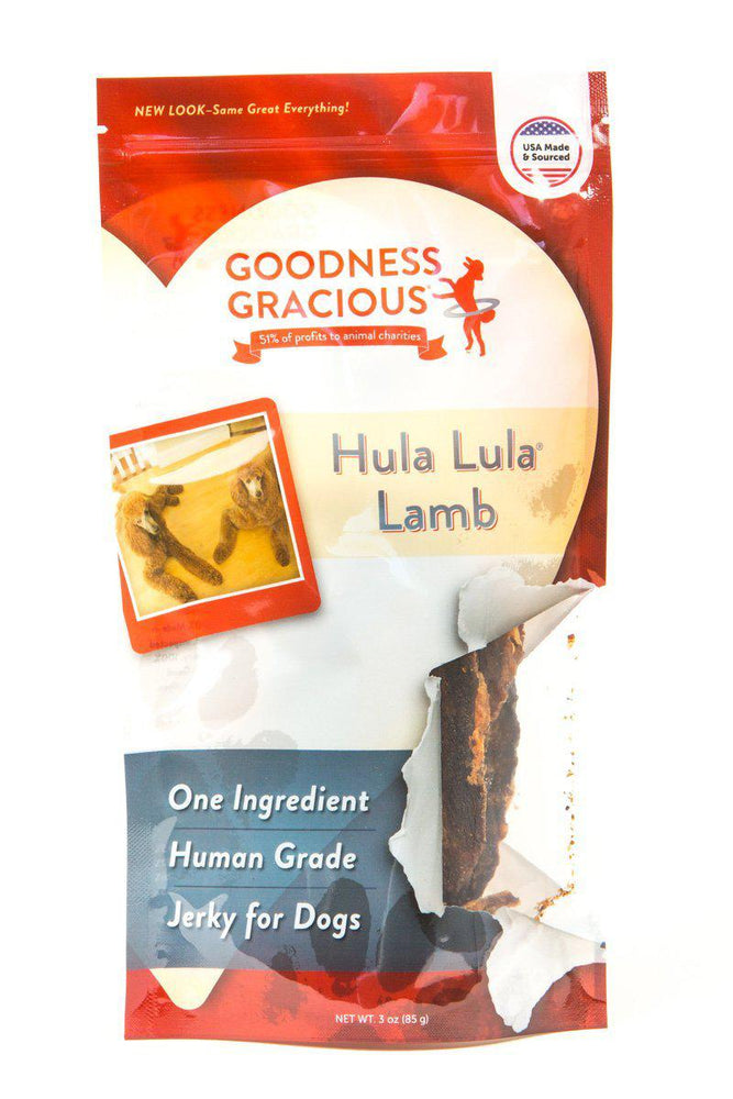 Goodness Gracious Dog Treats Hula Lula Jerky Lamb