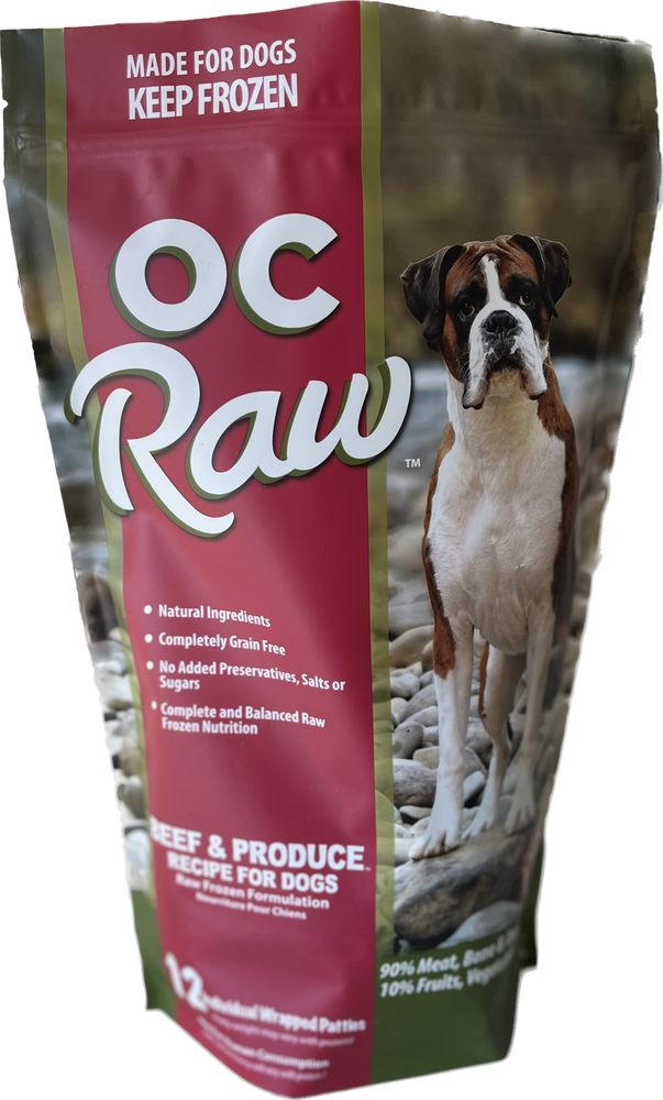 Patties Frozen Dog Food Beef & Produce