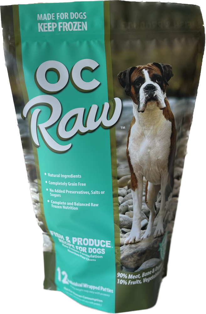 Patties Frozen Dog Food Fish & Produce