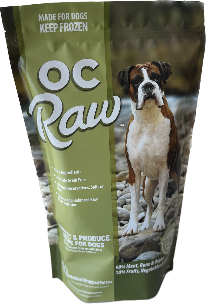 Patties Frozen Dog Food Turkey & Produce