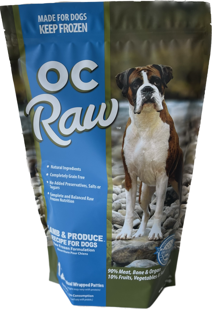 Patties Frozen Dog Food Lamb & Produce