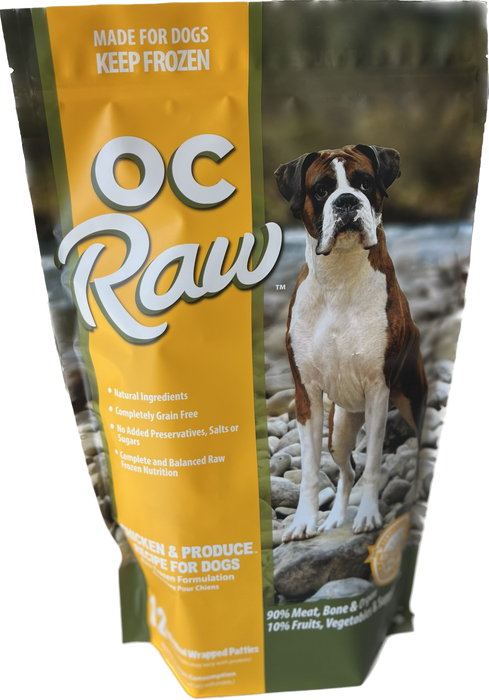 Patties Frozen Dog Food Chicken & Produce