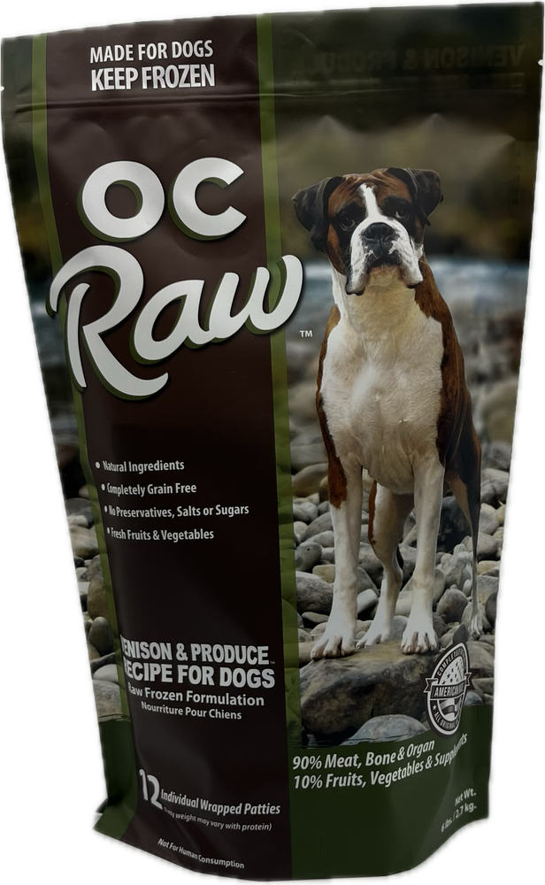 Patties Frozen Dog Food Venison & Produce