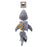 Tall Tails Plush Rope Dog Toy Jointed Shark, 14"
