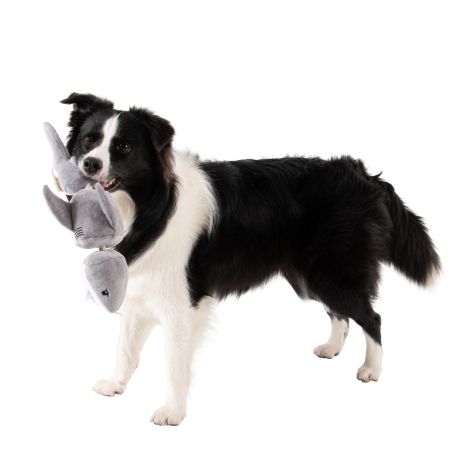 Tall Tails Plush Rope Dog Toy Jointed Shark, 14"