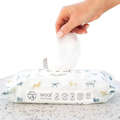 Woof Manuka Honey Wipes, 8 x 8-in, 80 count