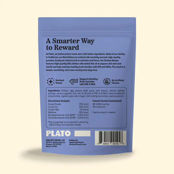 Plato Thinkers Dog Treats Chicken, 10oz