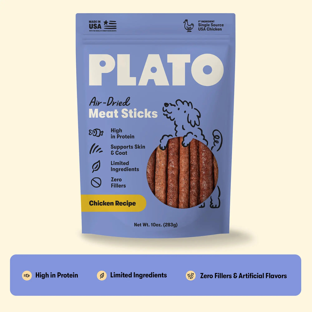 Plato Thinkers Dog Treats Chicken, 10oz