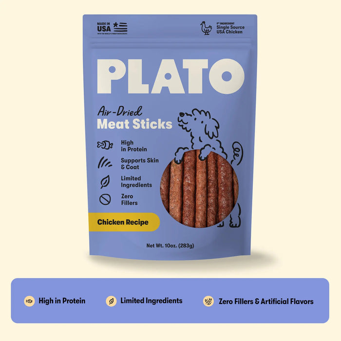 Plato Thinkers Dog Treats Chicken, 10oz