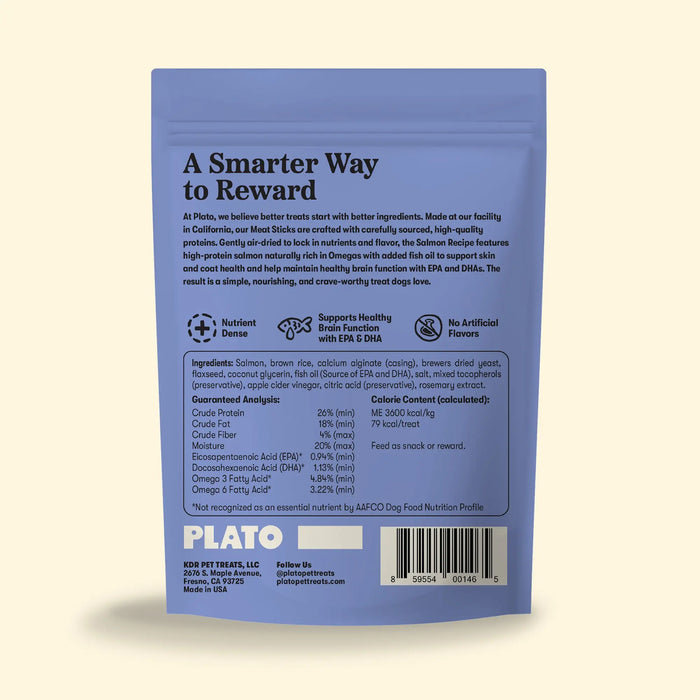 Plato Thinkers Dog Treats Salmon Recipe, 10oz