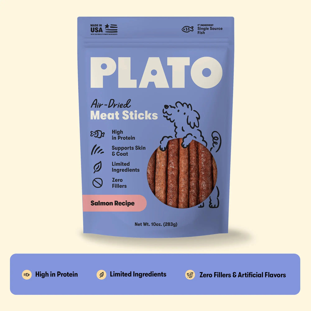 Plato Thinkers Dog Treats Salmon Recipe, 10oz
