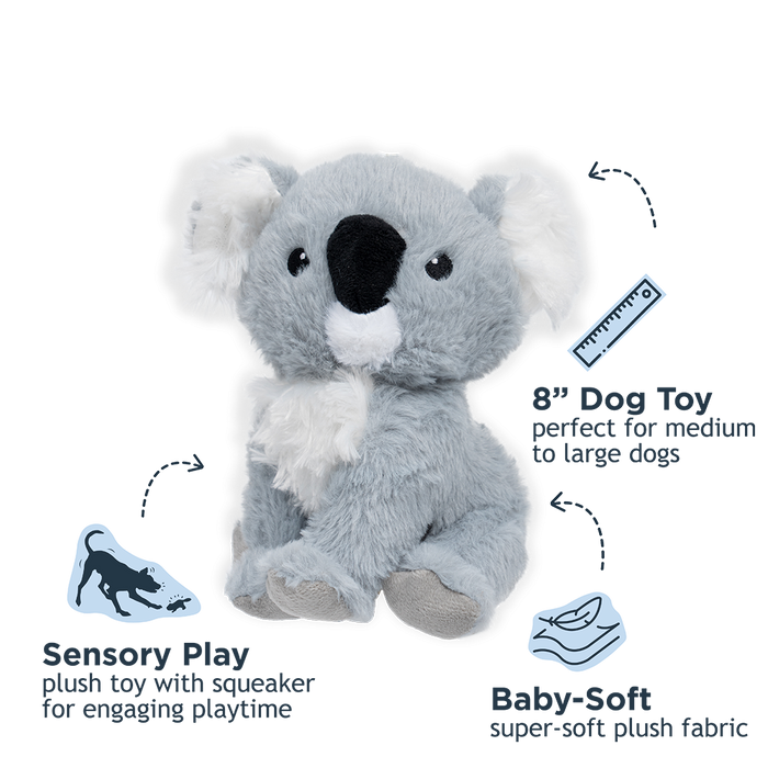Tall Tails Plush Squeaker Dog Toy, Koala, 8"
