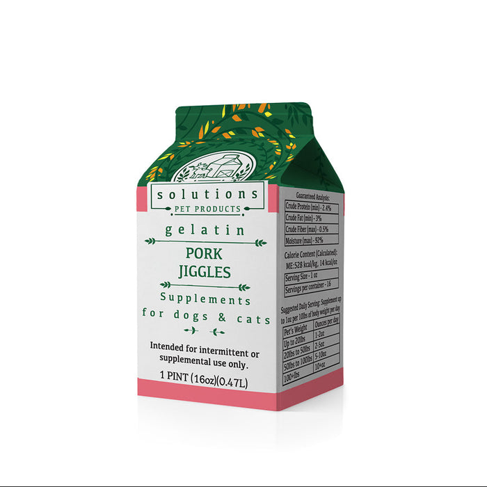 Solutions Pet Product Frozen Gelatin Supplement Pork Jiggles