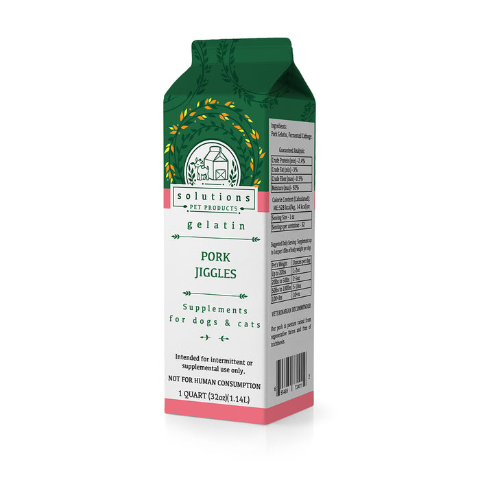 Solutions Pet Product Frozen Gelatin Supplement Pork Jiggles