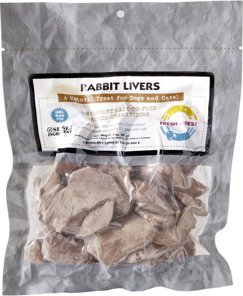 Fresh is Best Freeze Dried Treats, Rabbit Liver Bites 3oz