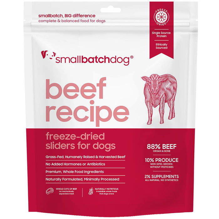 Small Batch Dog Frozen Raw Food Sliders Beef
