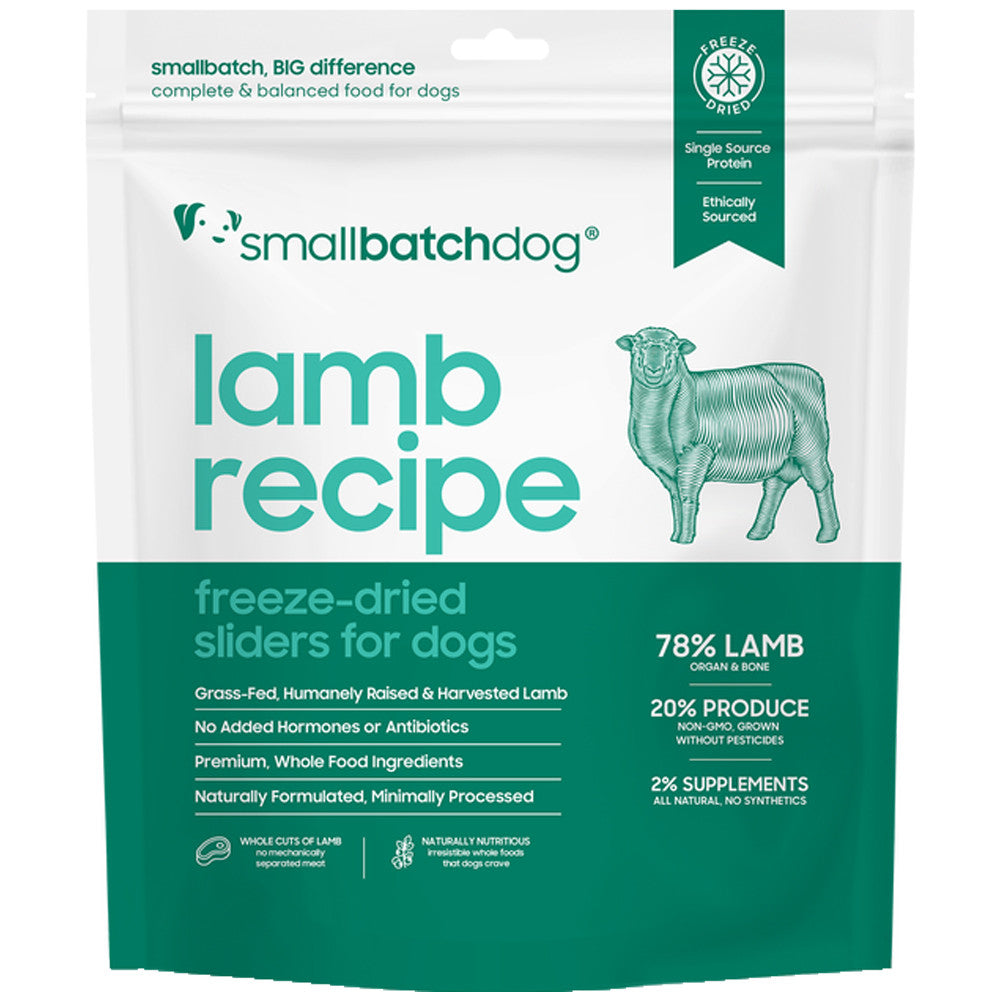 Small Batch Dog Frozen Raw Food Sliders Lamb