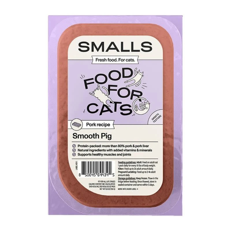 Smalls Cat Frozen Gently Cooked Food Smooth Pig 5oz