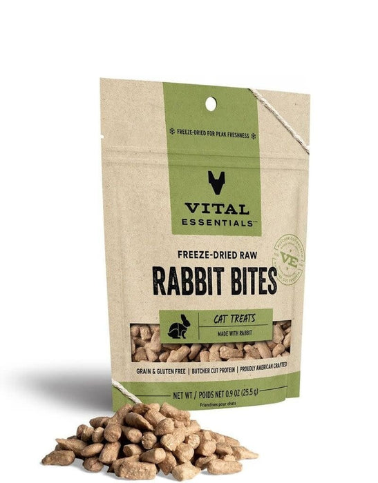 Vital Essentials Freeze Dried Cat Treats Rabbit .9oz