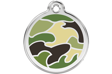 Red Dingo Enamel Pet ID Tag Camouflage (1CG), Medium