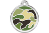 Red Dingo Enamel Pet ID Tag Camouflage (1CG), Small