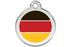Red Dingo Enamel Pet ID Tag German Flag (1DE), Medium