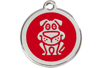 Red Dingo Enamel Pet ID Tag Dog (1DG), Medium
