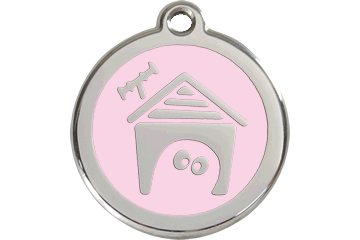 Red Dingo Enamel Pet ID Tag Dog House (1DH), Large