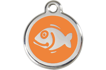 Red Dingo Enamel Pet ID Tag Fish (1FI), Small