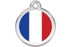 Red Dingo Enamel Pet ID Tag French Flag (1FR), Small