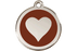 Red Dingo Enamel Pet ID Tag Heart (1HT), Large