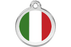 Red Dingo Enamel Pet ID Tag Italian Flag (1IT), Medium