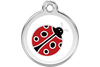 Red Dingo Enamel Pet ID Tag Ladybug (1LB), Medium