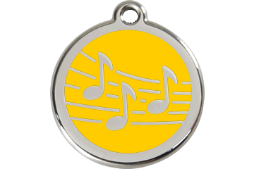 Red Dingo Enamel Pet ID Tag Music (1MU), Small