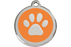 Red Dingo Enamel Pet ID Tag Pawprint (1PP), Large