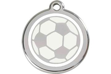 Red Dingo Enamel Pet ID Tag Soccer Ball (1SB), Small