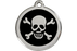 Red Dingo Enamel Pet ID Tag Skull & Cross Bone (1XB), Small