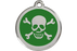Red Dingo Enamel Pet ID Tag Skull & Cross Bone (1XB), Small