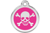 Red Dingo Enamel Pet ID Tag Skull & Cross Bone (1XB), Small