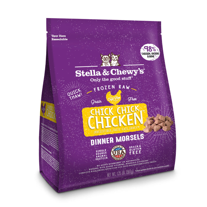 Stella & Chewy's Cat Frozen Raw Food Dinner Morsels Chick, Chick, Chicken
