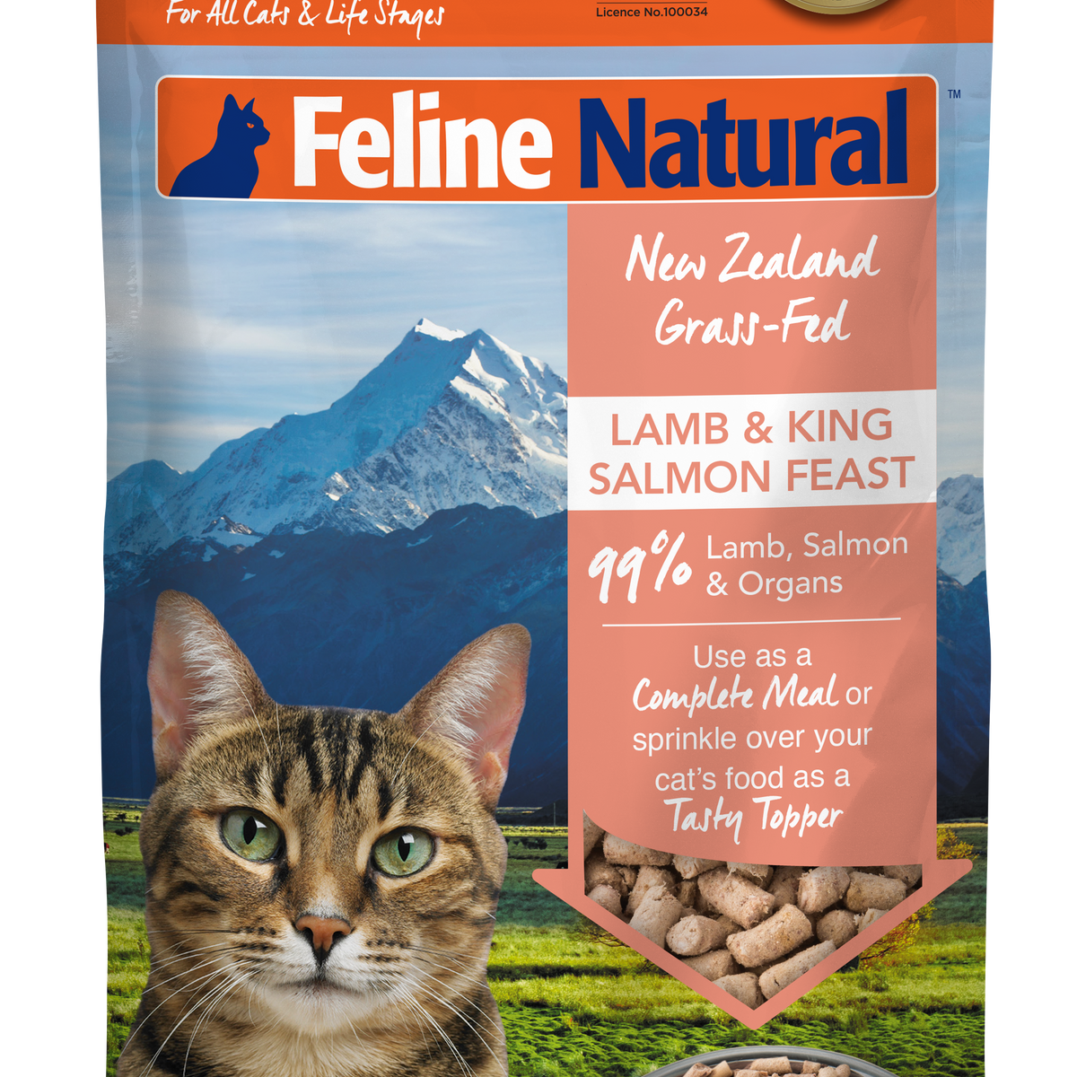Feline Natural Cat Freeze Dried Food Lamb & Salmon On Sale