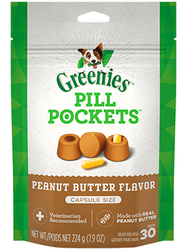 Greenies Pill Pockets Peanut Butter Capsules Dog Treats, 7.9oz